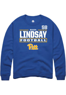 mason lindsay Rally Mens Blue Pitt Panthers NIL Stacked Box Player Crew
