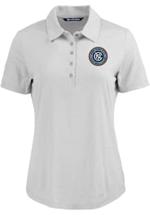 Cutter and Buck New York City FC Womens Grey Coastline Eco Short Sleeve Polo Shirt