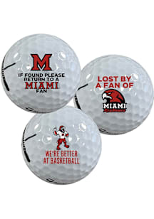 Miami RedHawks team logo Golf Balls