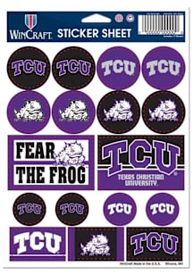 TCU Horned Frogs 5" x 7" Vinyl Sheet Stickers - Purple