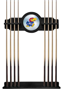 Kansas Jayhawks Solid Wood Cue Rack Pool Table