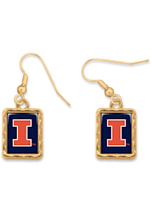 Illinois Fighting Illini Vivian Gold Womens Earrings