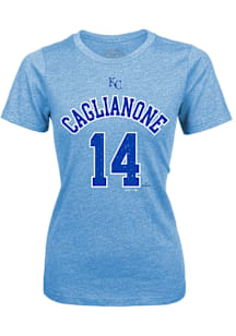 Jac Caglianone Kansas City Royals Womens Light Blue Triblend Player T-Shirt