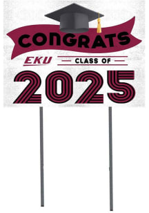 Eastern Kentucky Colonels KH Sports Fan 18x24 Yard Sign with Stakes Class of 2025 Yard Sign - Whit..