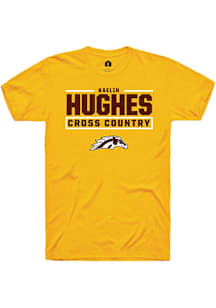 Kaelin Hughes Western Michigan Broncos Gold NIL Stacked Box Short Sleeve Player T Shirt