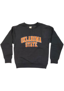 Oklahoma State Cowboys Youth Black Arched Wordmark Long Sleeve Crew Sweatshirt