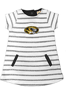 Missouri Tigers Toddler Girls Ivory French Terry Short Sleeve Dresses
