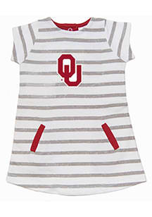 Oklahoma Sooners Toddler Girls Ivory French Terry Short Sleeve Dresses