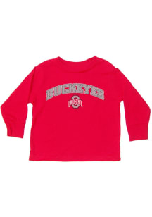 Toddler Red Ohio State Buckeyes Arch Long Sleeve T-Shirt