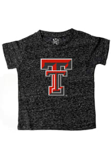 Texas Tech Red Raiders Toddler Black Knobby Primary Logo Short Sleeve T-Shirt