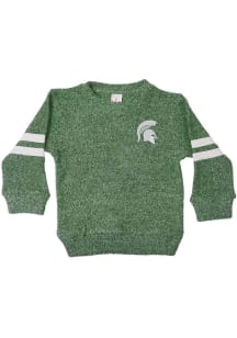 Michigan State Spartans Girls Green Twist Long Sleeve Sweatshirt