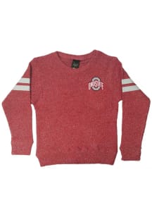 Ohio State Buckeyes Girls Red Twist Long Sleeve Sweatshirt