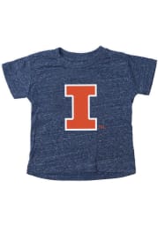 Illinois Fighting Illini Toddler Navy Blue Primary Logo Short Sleeve T-Shirt