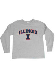Illinois Fighting Illini Toddler Grey Arch Mascot Long Sleeve T-Shirt