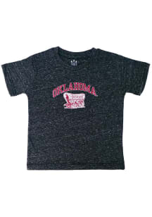 Oklahoma Sooners Youth Black Knobby Arch Mascot Short Sleeve Fashion T-Shirt