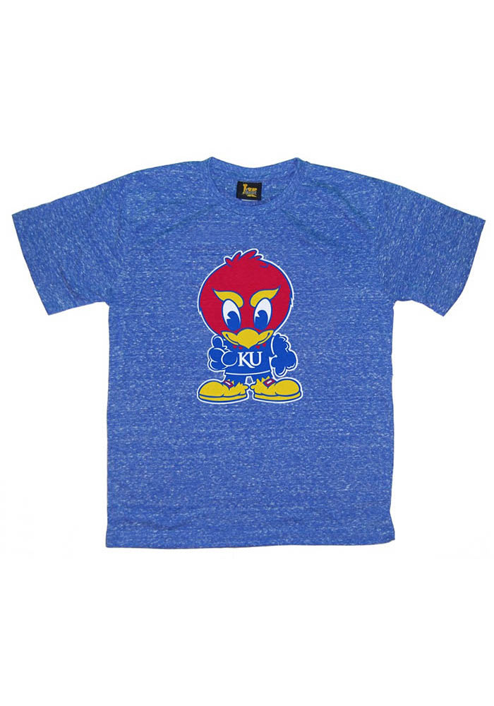Kansas Jayhawks Youth Blue Knobby Baby Jay Short Sleeve Fashion T-Shirt