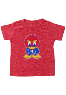 Kansas Jayhawks Toddler Red Knobby Baby Jay Short Sleeve T-Shirt