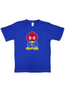 Kansas Jayhawks Toddler Blue Arch Mascot Baby Jay Short Sleeve T-Shirt