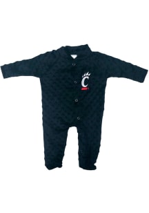 Cincinnati Bearcats Baby Black Cuddle Bubble Loungewear One Piece Pajamas