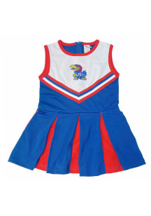 Kansas Jayhawks Toddler Girls Blue Tackle Twill Cheer Sets Cheer Dress