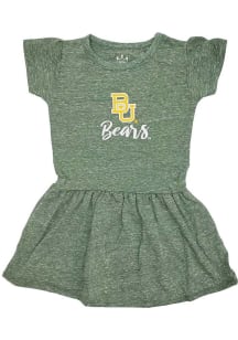 Baylor Bears Toddler Girls Green Knobby Short Sleeve Dresses