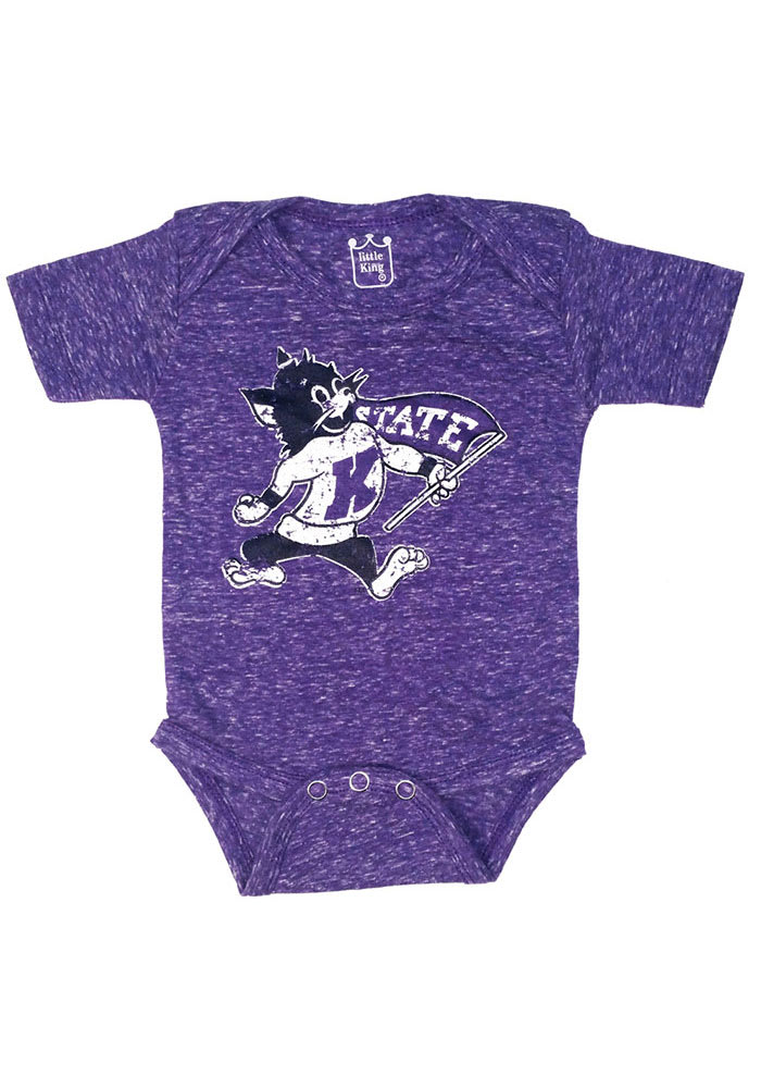 K-State Wildcats Baby Purple Baby Graphic Short Sleeve One Piece
