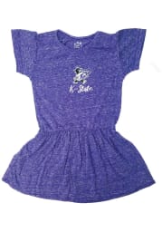 K-State Wildcats Toddler Girls Purple Primary Logo Short Sleeve Dresses