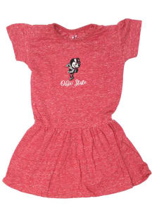 Ohio State Buckeyes Toddler Girls Red Primary Logo Short Sleeve Dresses