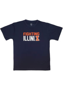 Illinois Fighting Illini Youth Navy Blue Team Chant Short Sleeve T-Shirt
