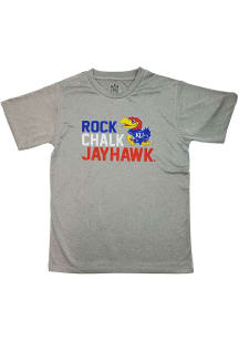 Kansas Jayhawks Youth Grey Team Chant Short Sleeve T-Shirt