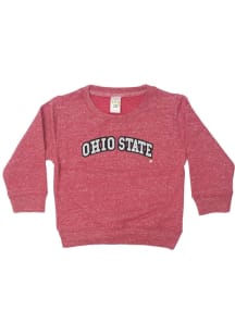 Toddler Red Ohio State Buckeyes Knobby Long Sleeve Crew Sweatshirt