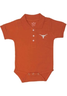 Texas Longhorns Baby Burnt Orange Primary Short Sleeve One Piece Polo