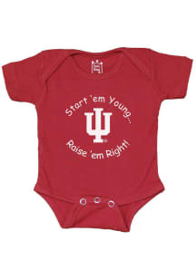 Indiana Hoosiers Baby Cardinal Start Em Young Short Sleeve One Piece