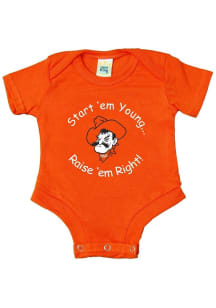 Oklahoma State Cowboys Baby Orange Start Em Young Short Sleeve One Piece