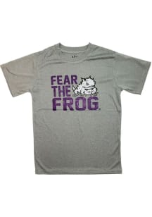 TCU Horned Frogs Youth Grey Team Chant Short Sleeve T-Shirt