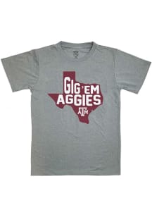 Texas A&amp;M Aggies Youth Grey Team Chant Short Sleeve T-Shirt