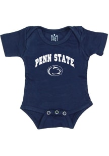 Penn State Nittany Lions Baby Navy Blue Arch Mascot Short Sleeve One Piece
