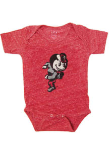 Ohio State Buckeyes Baby Red Primary Logo Short Sleeve One Piece