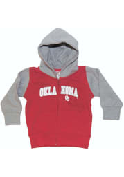 Oklahoma Sooners Baby Contrast Long Sleeve Full Zip Sweatshirt - Cardinal