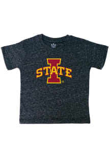 Iowa State Cyclones Youth Black Knobby Mascot Short Sleeve Fashion T-Shirt