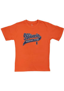 Illinois Fighting Illini Youth Orange Mascot Short Sleeve T-Shirt