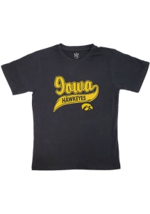 Iowa Hawkeyes Youth Black Mascot Short Sleeve T-Shirt
