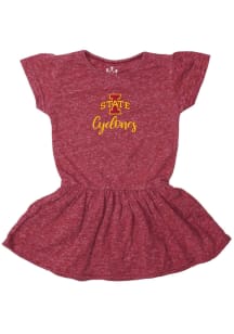 Iowa State Cyclones Toddler Girls Cardinal Knobby Short Sleeve Dresses