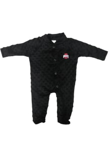 Ohio State Buckeyes Baby Black Cuddle Bubble Loungewear One Piece Pajamas