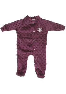 Texas A&amp;M Aggies Baby Maroon Cuddle Bubble Loungewear One Piece Pajamas