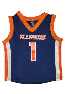 Illinois Fighting Illini Youth Game Day Navy Blue Basketball Jersey