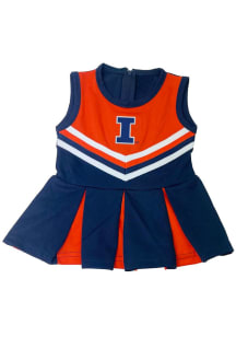 Illinois Fighting Illini Toddler Girls Navy Blue Tackle Sets Cheer Dress
