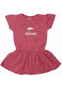 Arkansas Razorbacks Toddler Girls Cardinal Knobby Short Sleeve Dress