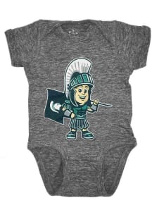 Michigan State Spartans Baby Charcoal Baby Graphic Short Sleeve One Piece