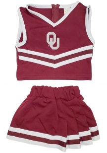 Oklahoma Sooners Girls Cardinal Tackle Twill Set Cheer